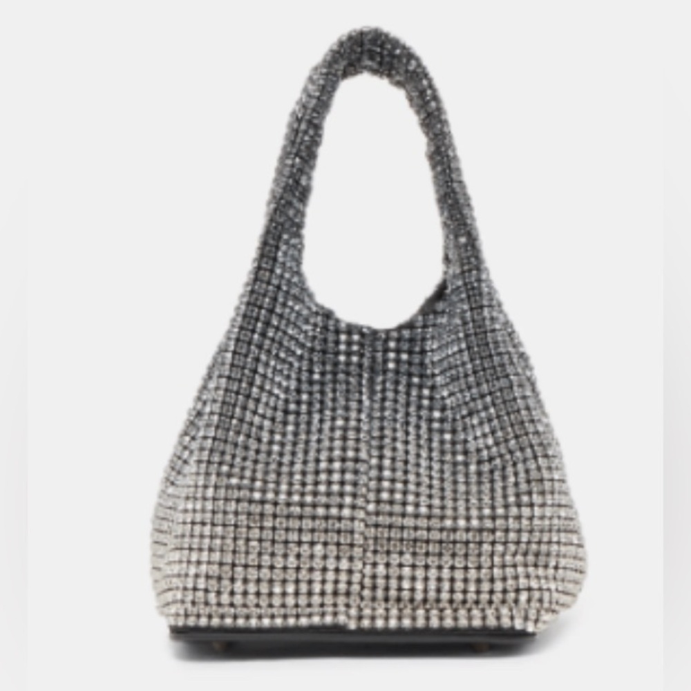 Dolce Vita Anna Crystal Rhinestone Embellished Small Hobo Bag
